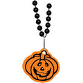 Beaded Necklace & Clip W/ Pumpkin Tag